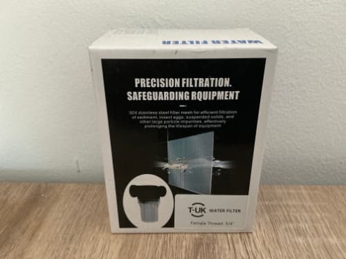 3/4” WATER FILTER (Black + Transparent)