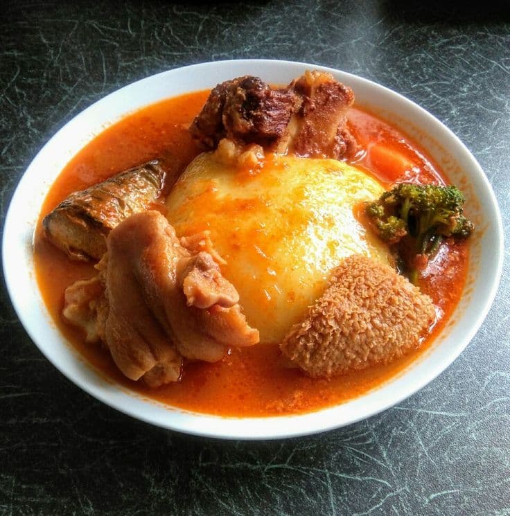 Fufu with Light Soup