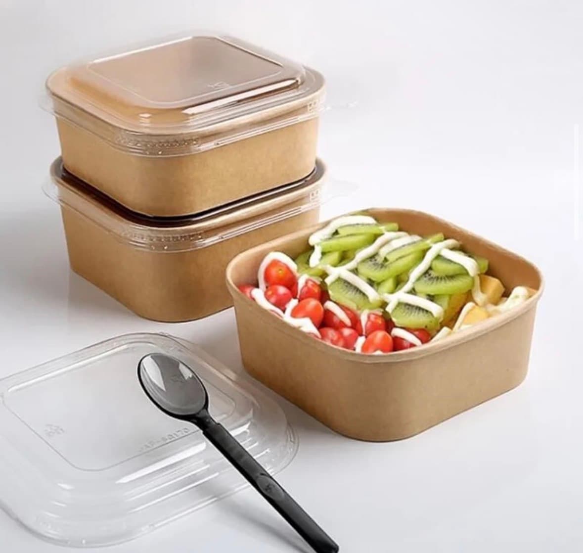 1000ml - Square Kraft bowl (Brown)