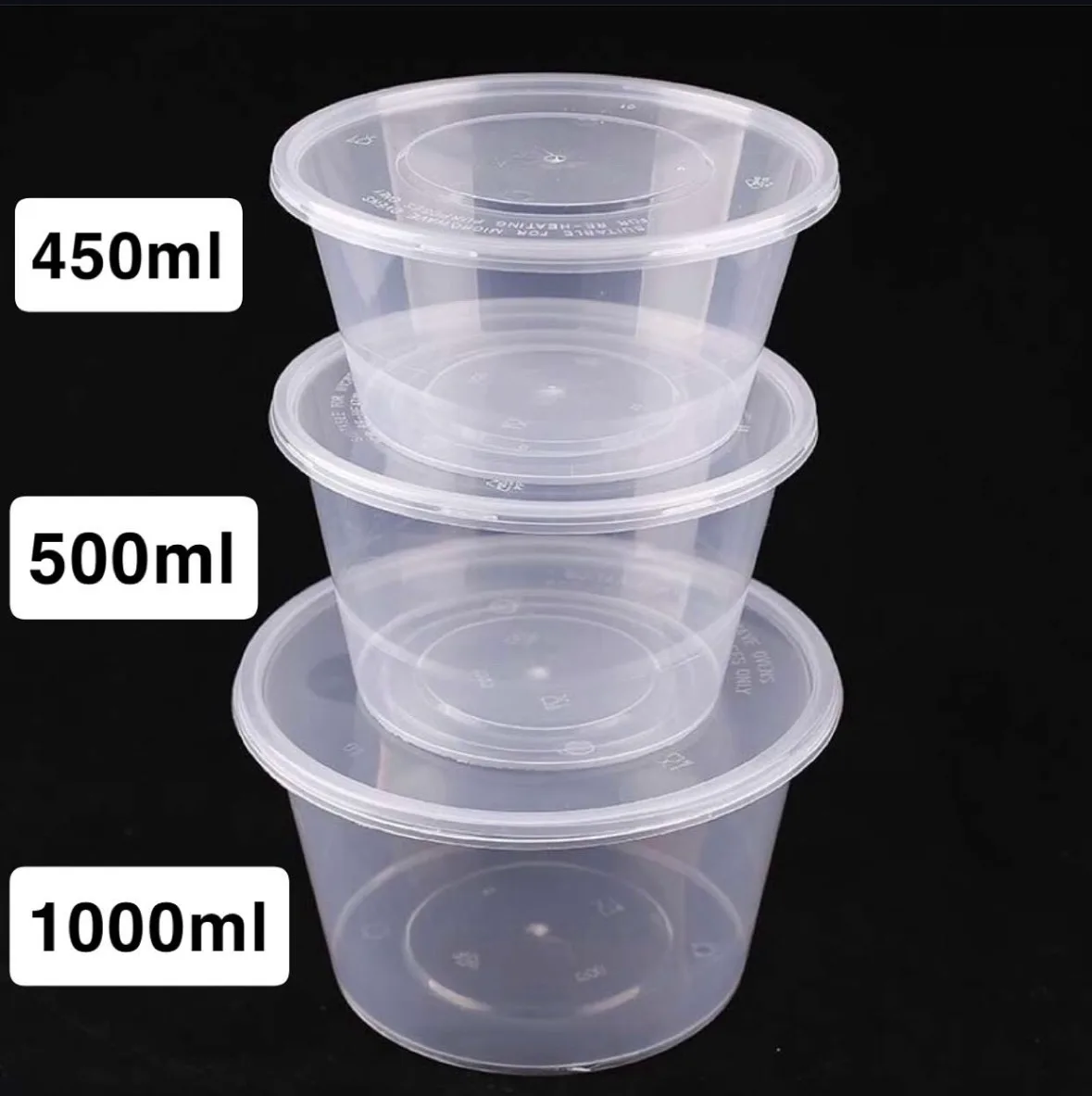 450ml - Clear - Round
